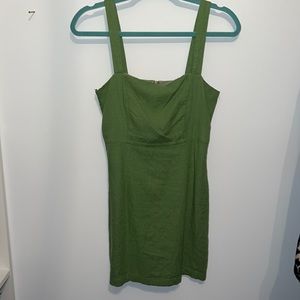 Green mini dress